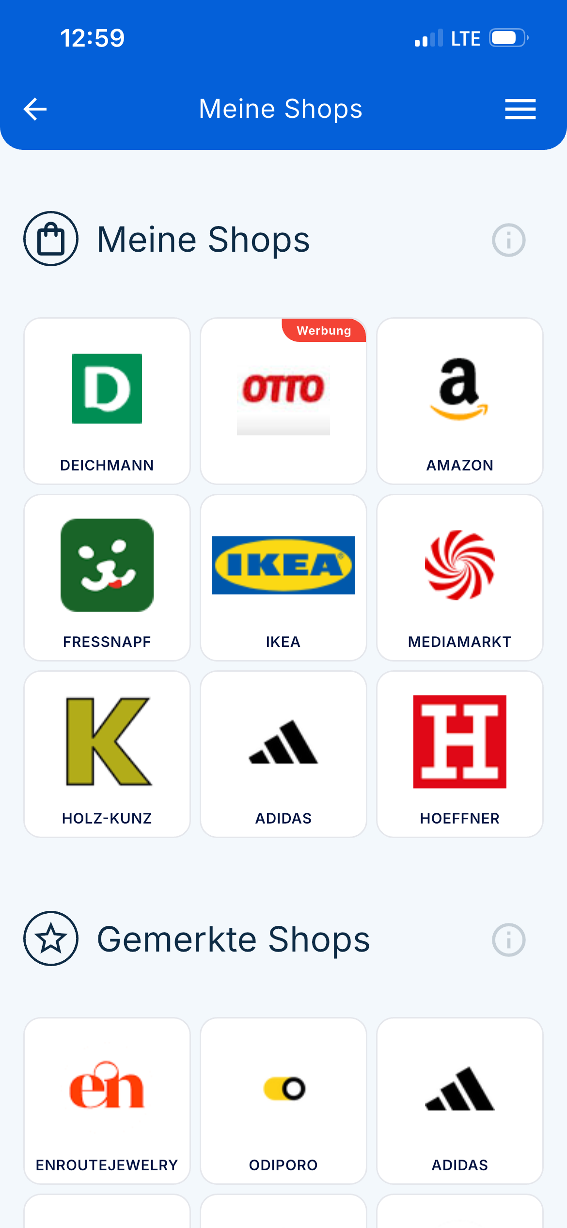 Meine Shops in der App